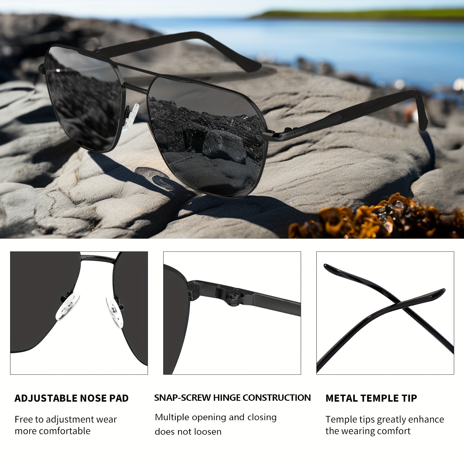 MAXJULI Polarized L Sunglasses for Big Heads Men and Nepal