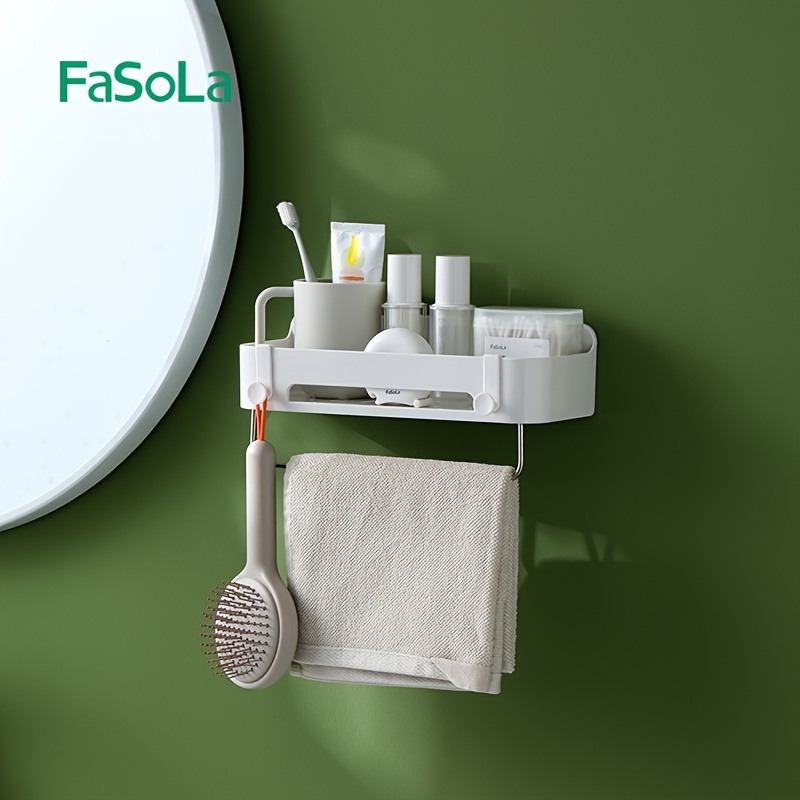 Wall Mounted Bathroom Storage Rack Punch free Bathroom - Temu