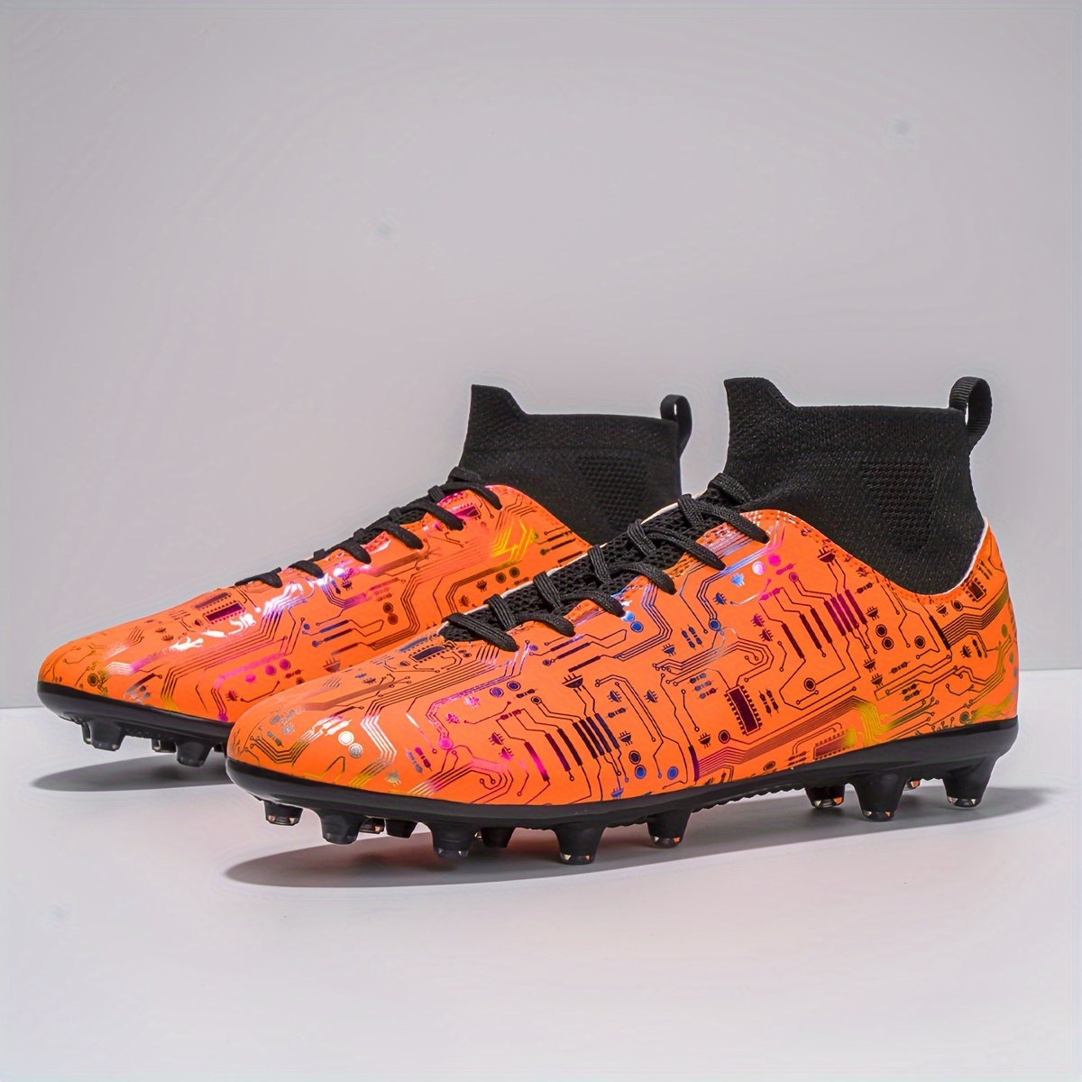 Professional Football Cleats Lace Breathable Spike High Top - Temu Canada