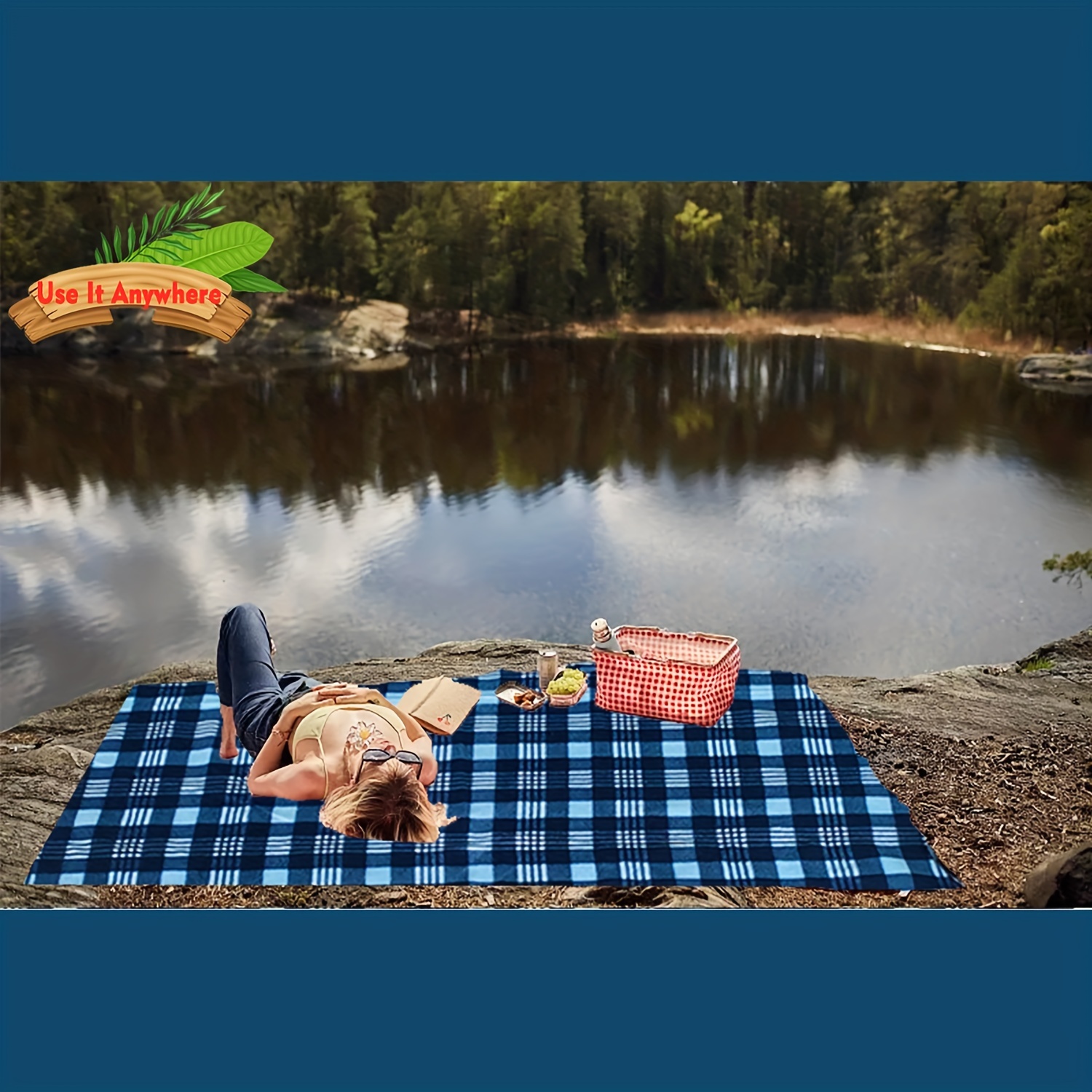 Picnic Blanket Picnic Blanket Waterproof Foldable 3 Layers Temu