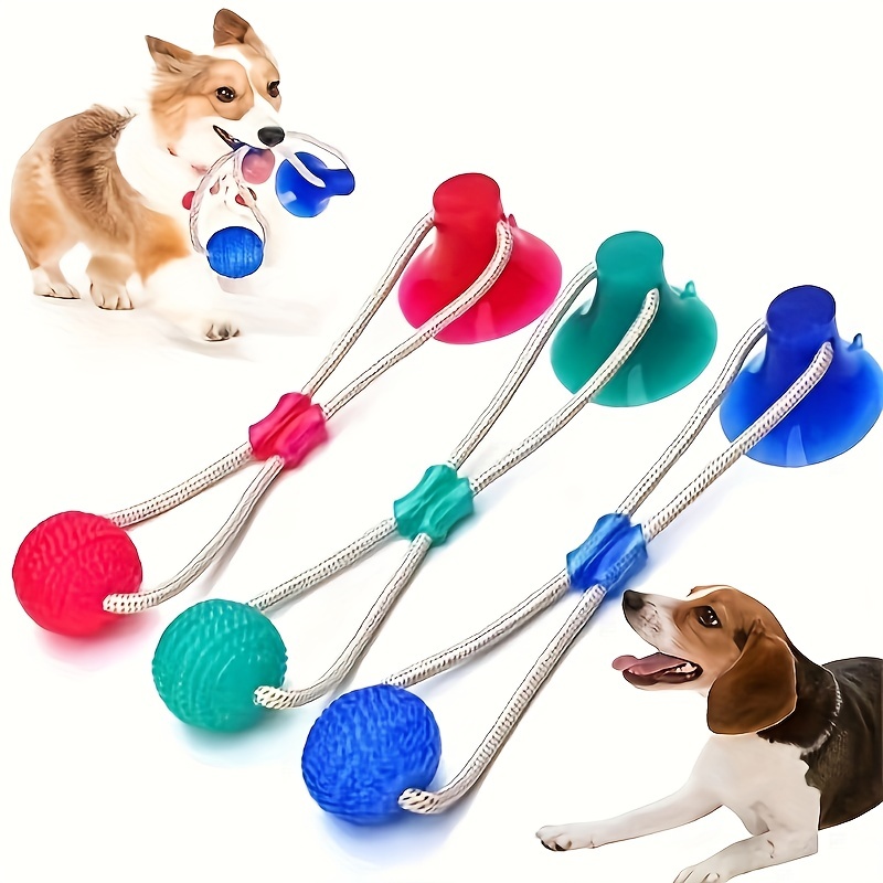 Suction Cup Dog Toy For Pet Teeth Cleaning And Molar Playing, Durable Pet  Rope Toy For Interactive Fun And Healthy Chewing - Temu