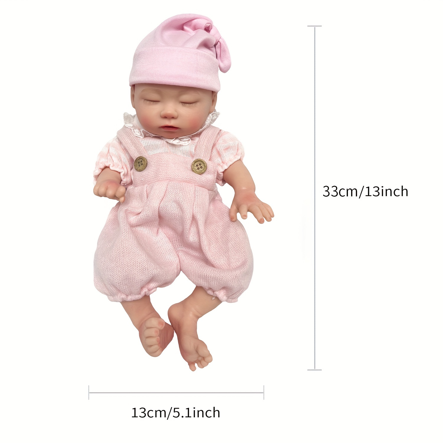 12 Inch 32 cm Reborn Doll Full Body Platinum Silicone Dolls Soft Touch  Feeling Baby Newborn Doll Girl