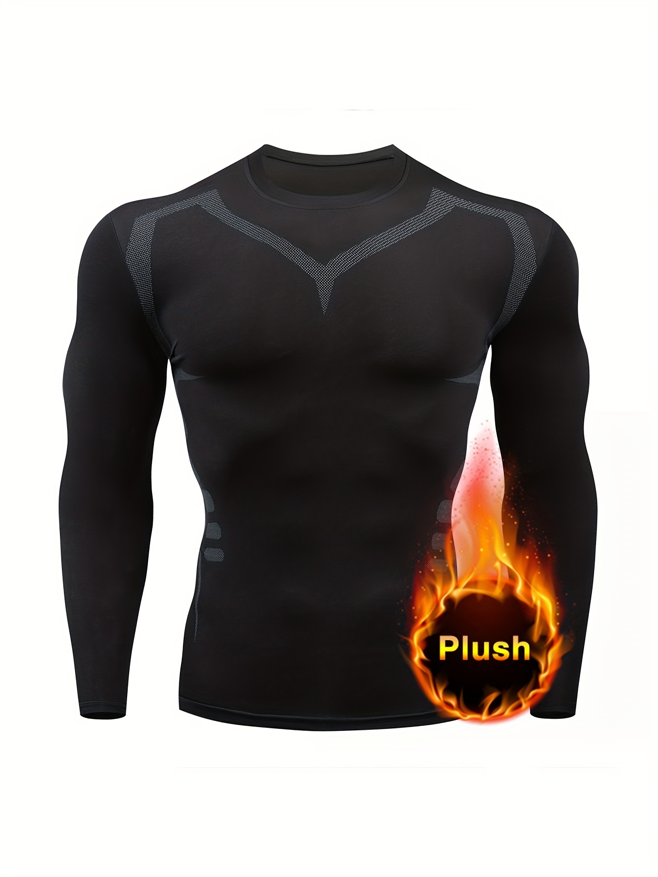 Men's Thermal Compression Long Sleeve T shirt For Gym - Temu