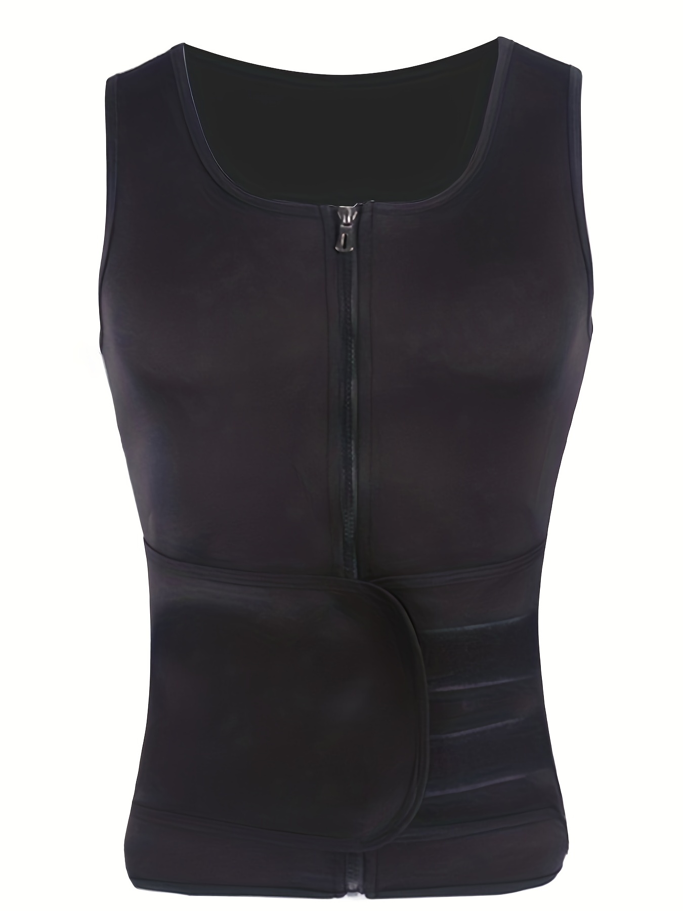 Neoprene Sweat Vest for Men Waist Trainer Vest Adjustable Workout Body  Shaper with Double Zipper for Sauna Suit for Men