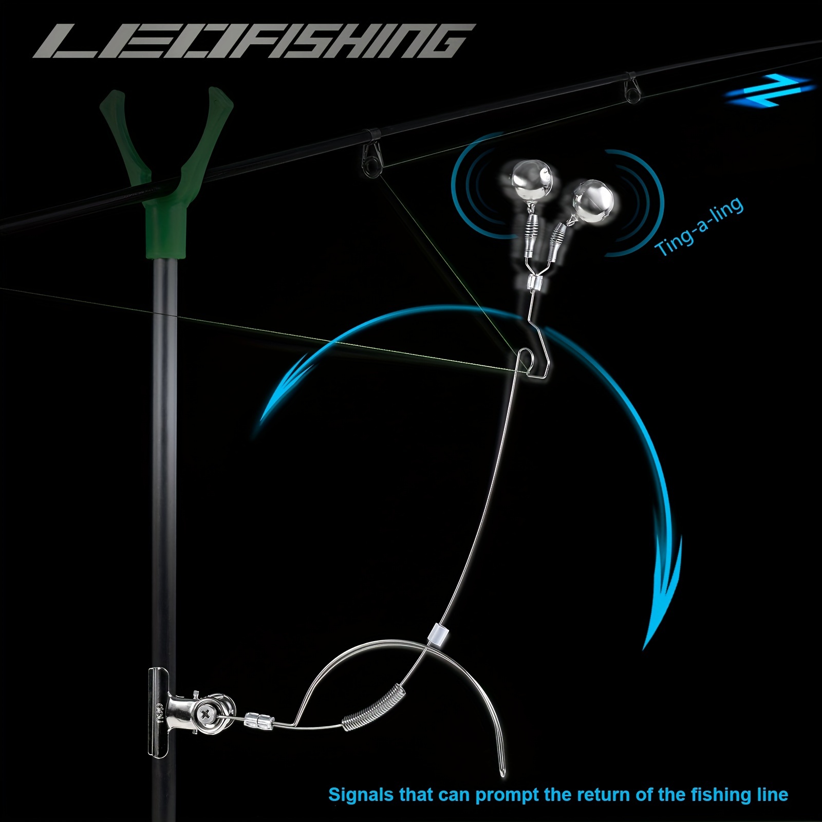 Stainless Steel Fishing Rod Alarm Clip Loud Sound Bite - Temu