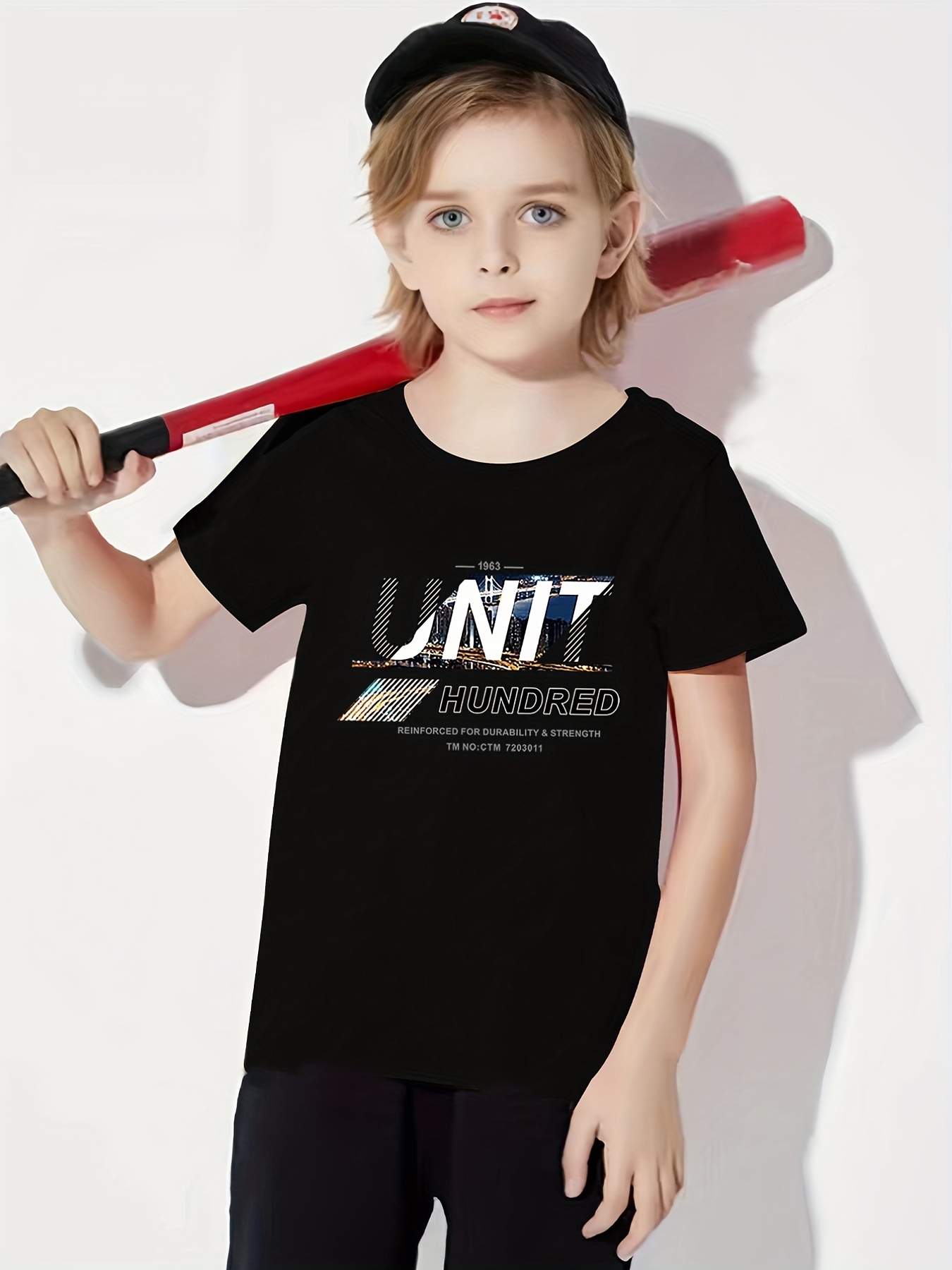 Camisetas Con Estampado De Letras UNIT HUNDRED Para Ni os Temu