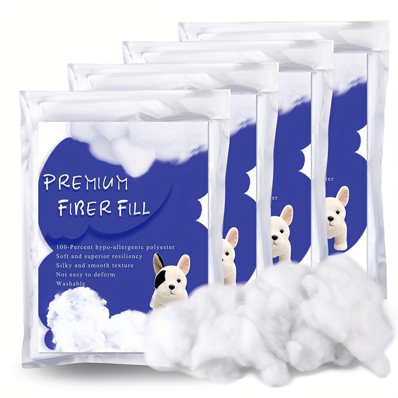400g/14.1oz Polyester Fiber Fill, Premium Fiber Fill Stuffing, Fluff  Stuffing High Resilience Fill Fiber for Stuffed Animal Crafts, Pillow  Stuffing
