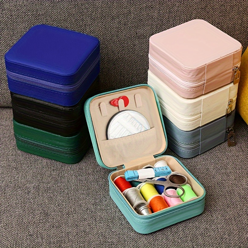 1 Caja Linda Cajas De Costura Portátiles Mini Juego De Cajas De Costura  Caja De Costura De Viaje Caja De Costura De Color Caramelo