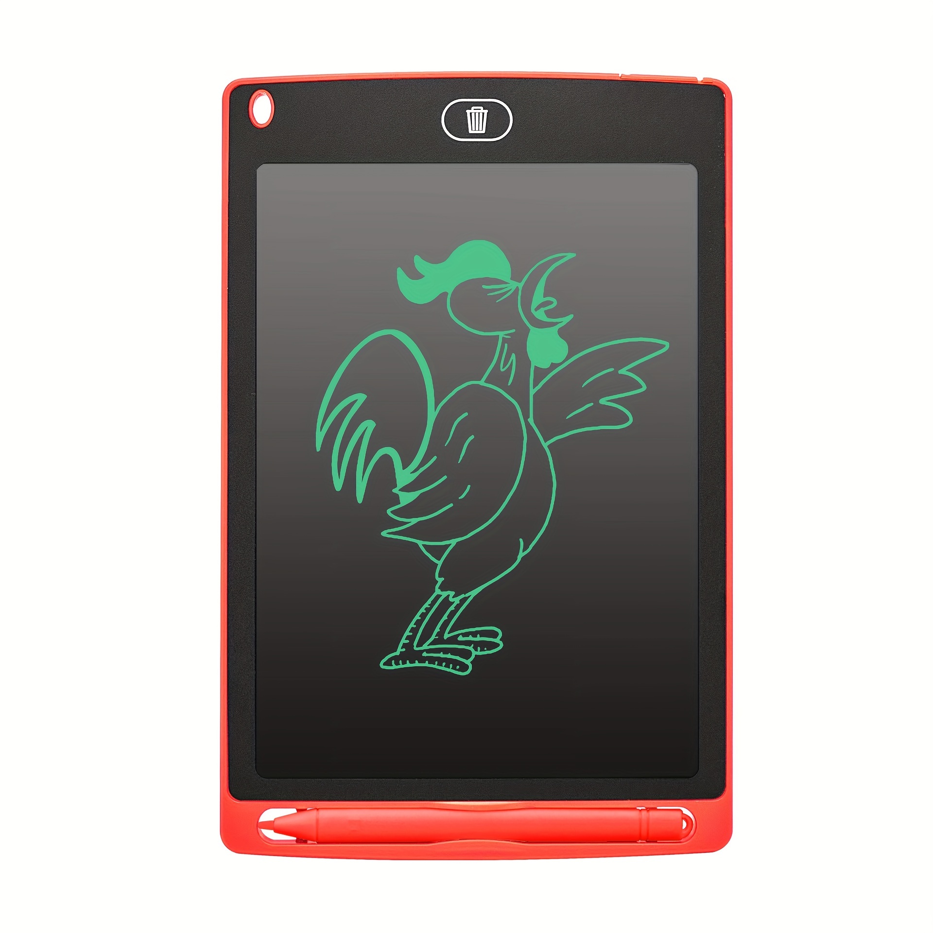 8.5 inch Doodle Pad Drawing Board LCD Writing Tablet with Delete Button for Kids, Red