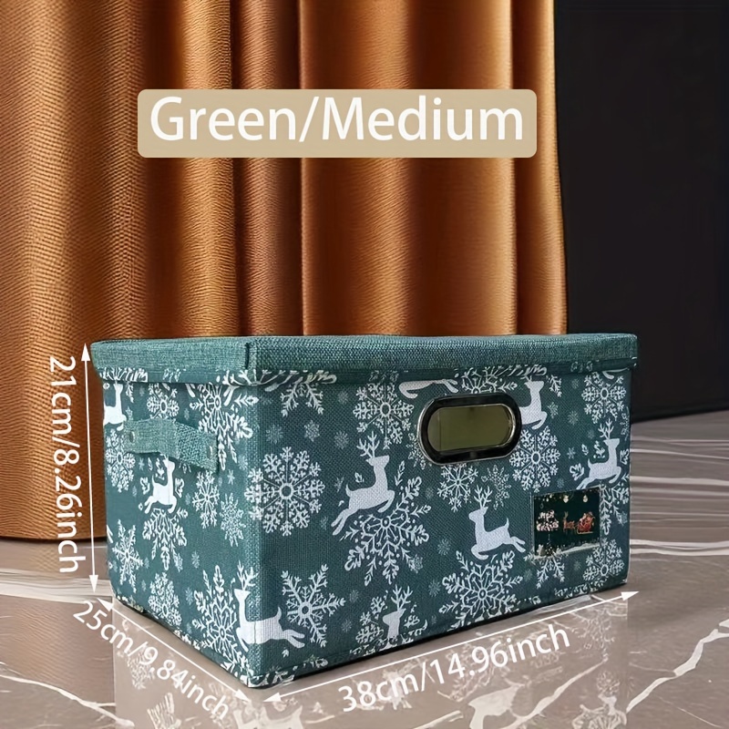 Collapsible Cardboard Storage Box with Lid Handle Decorative Underbed  Container