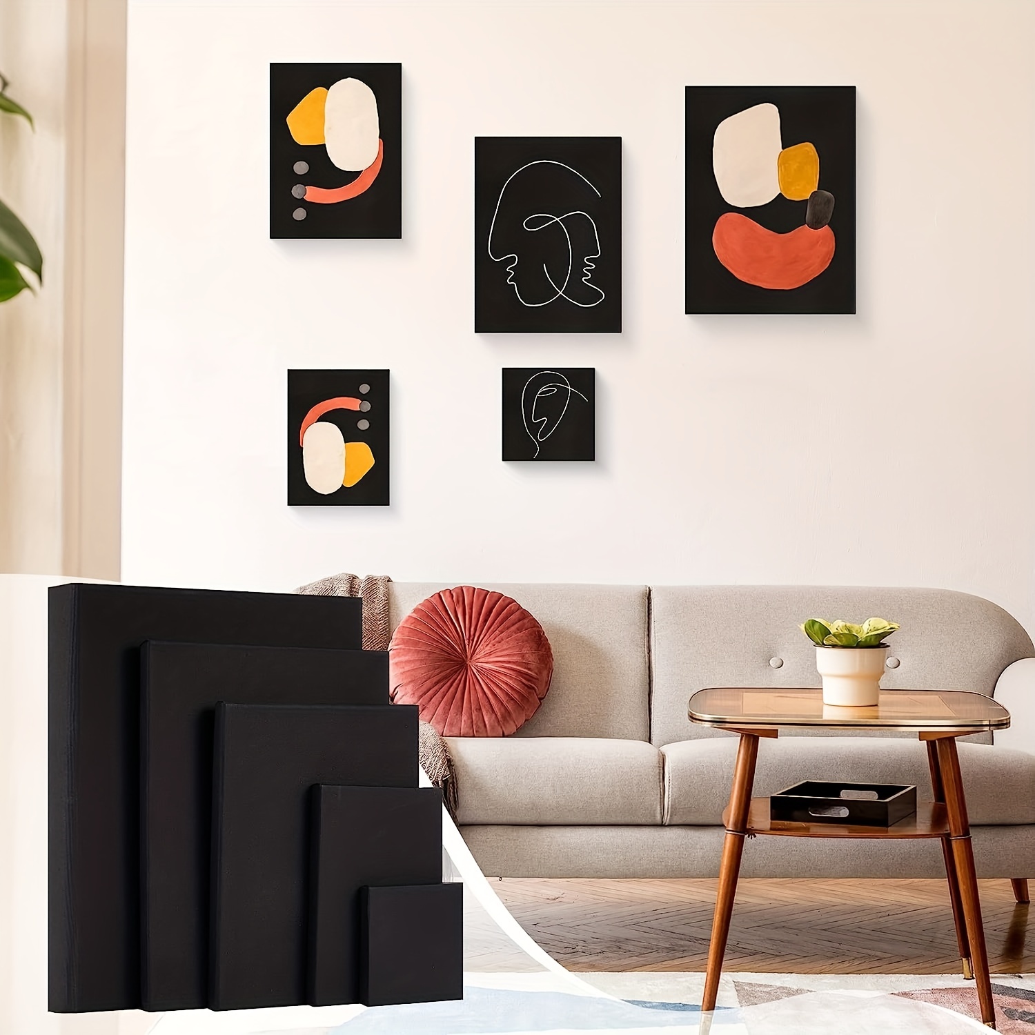 solacol Painting Canvas with Pictures To Paint Diy Black Oil Painting  Canvas Mini and Stretched Canvas Home Decors Acrylic Paints for Canvas  Painting Acrylic Paint for Canvas Painting 