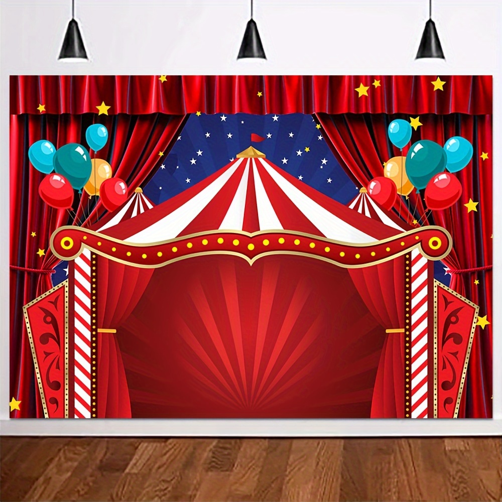 Decoraciones de fiesta temática de circo de carnaval, 6 unidades, cajas  grandes de recuerdos de fiesta de circo, bloques de circo, suministros de