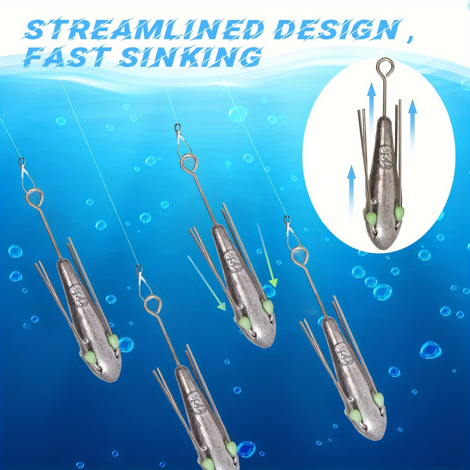2pcs Fishing Weights Sinker Sputnik Spider Long Surf Casting Deep Sea  Fishing Sinker Trolling Bass Tuna 80g-200g Saltwater