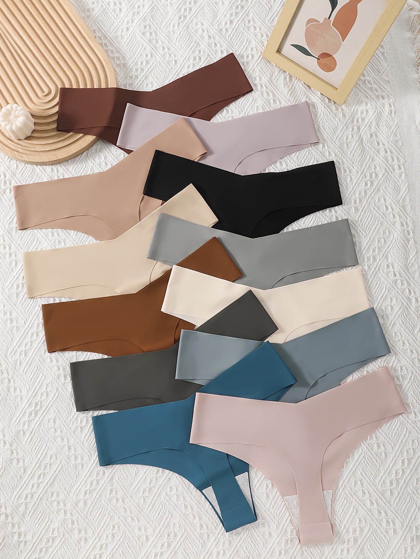  Paquete de 3 calzones de algodón de cintura alta con ribete de  encaje para mujer, Gris/Desnudo/Azul : Ropa, Zapatos y Joyería
