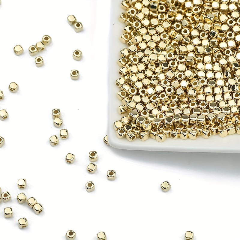 200pcs 3mm Square Arc Corner Beads, Separated Beads, Plastic Loose Beads, Suitable For Diy Bracelets, Necklaces, Semi-finished Products, Hand Woven Jewelry Accessories