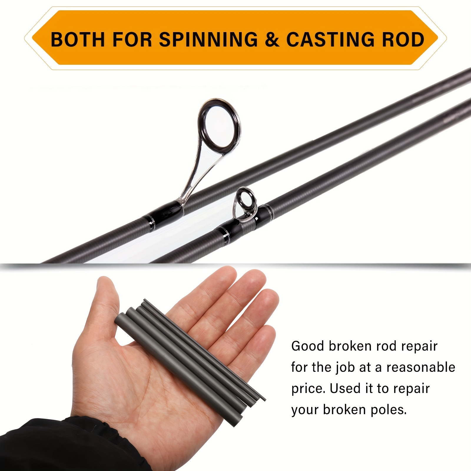 Dovesun Fishing Rod Repair Kit Fishing Rod Guides Rod Nylon Wrapping Thread  Spinning Rod Guides/Baitcasting