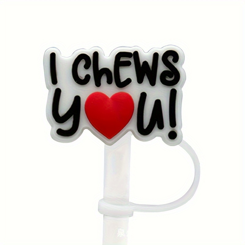 Straw Tips Cover Reusable Straw Toppers Kawaii Heart - Temu