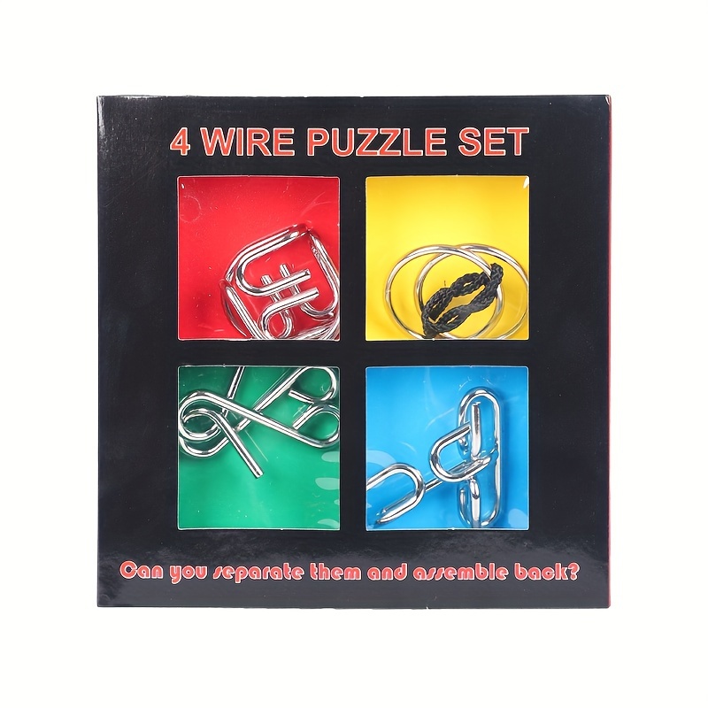 24 Metal Wire Puzzles Assorted Metal Puzzles For Gifts Party - Temu