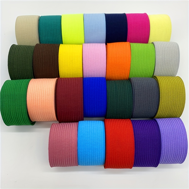  Cinta elástica de color de 16.4 ft para coser manualidades,  ropa, bandas elásticas de cuerda de goma, cinta de licra, cinta de costura,  ribete de encaje, banda de ropa, accesorio para