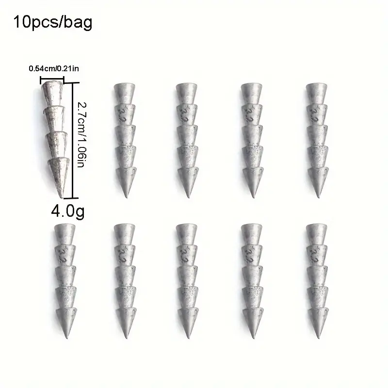 Bag Reaction Tackle Lead Nail Weights Bass Fishing Insert - Temu