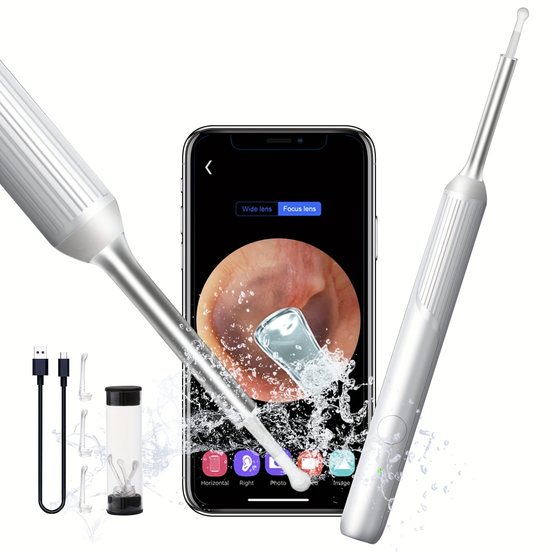 Ear Cleaner With Camera,ear Cleaner Earwax Removal Kit,otoscope With Light,ear  Cleaner With Silicone Ear Spoon Cover,ear Wax Removal Kit With 6-ear Pick, ear Camera For Iphone, Ipad, Android Phones - Temu United Arab