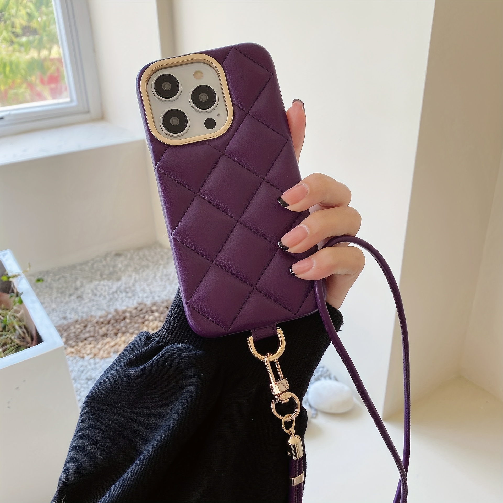 Para Apple IPHONE 13 Pro Max Funda Móvil Colgar Cuerda Cadena