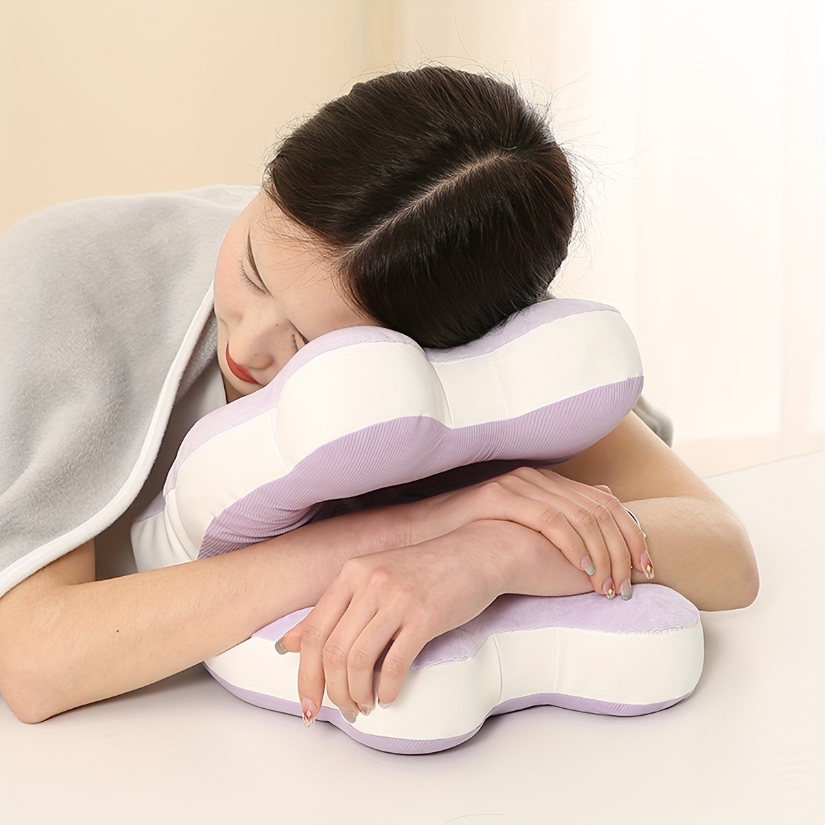 New Nap Sleeping Pillow for Office School Memory Foam Slow Rebound Face  Down Desk Pillow Cushion Anti Pressure Foldable