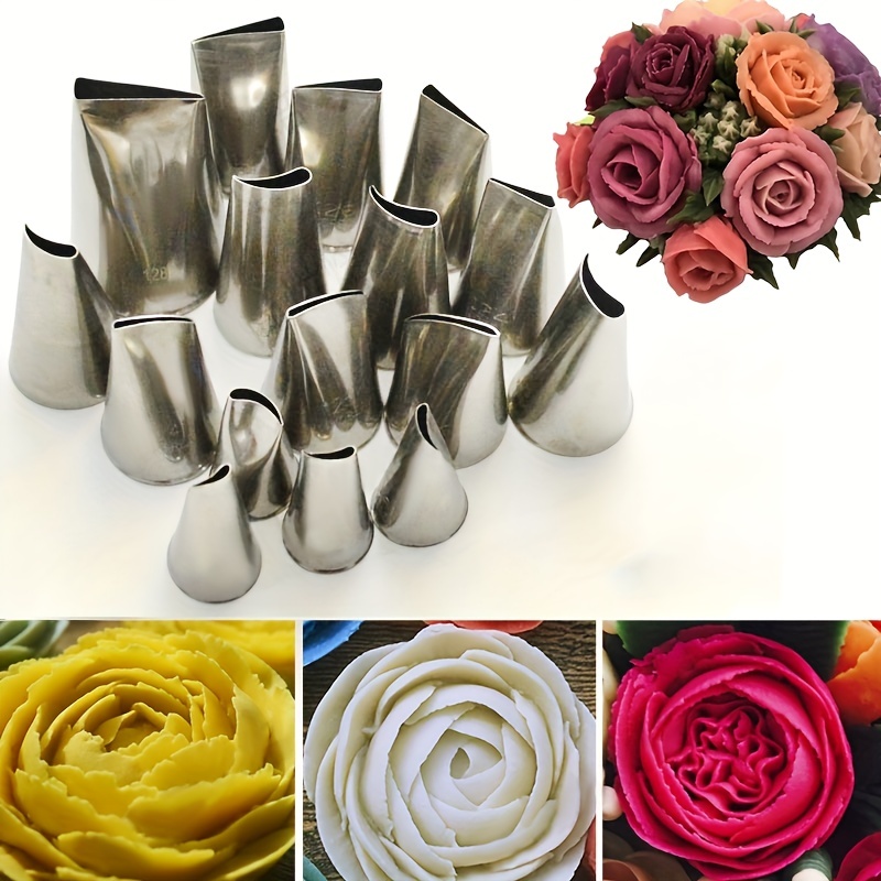 

1 Set Rose Petals Icing Piping Tips Nozzles Cake Decorating Pastry Tip Sets Fondant Cake Tools