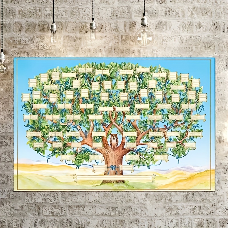 Family's Memory Cool Family Tree Life Tree With Numbers - Temu