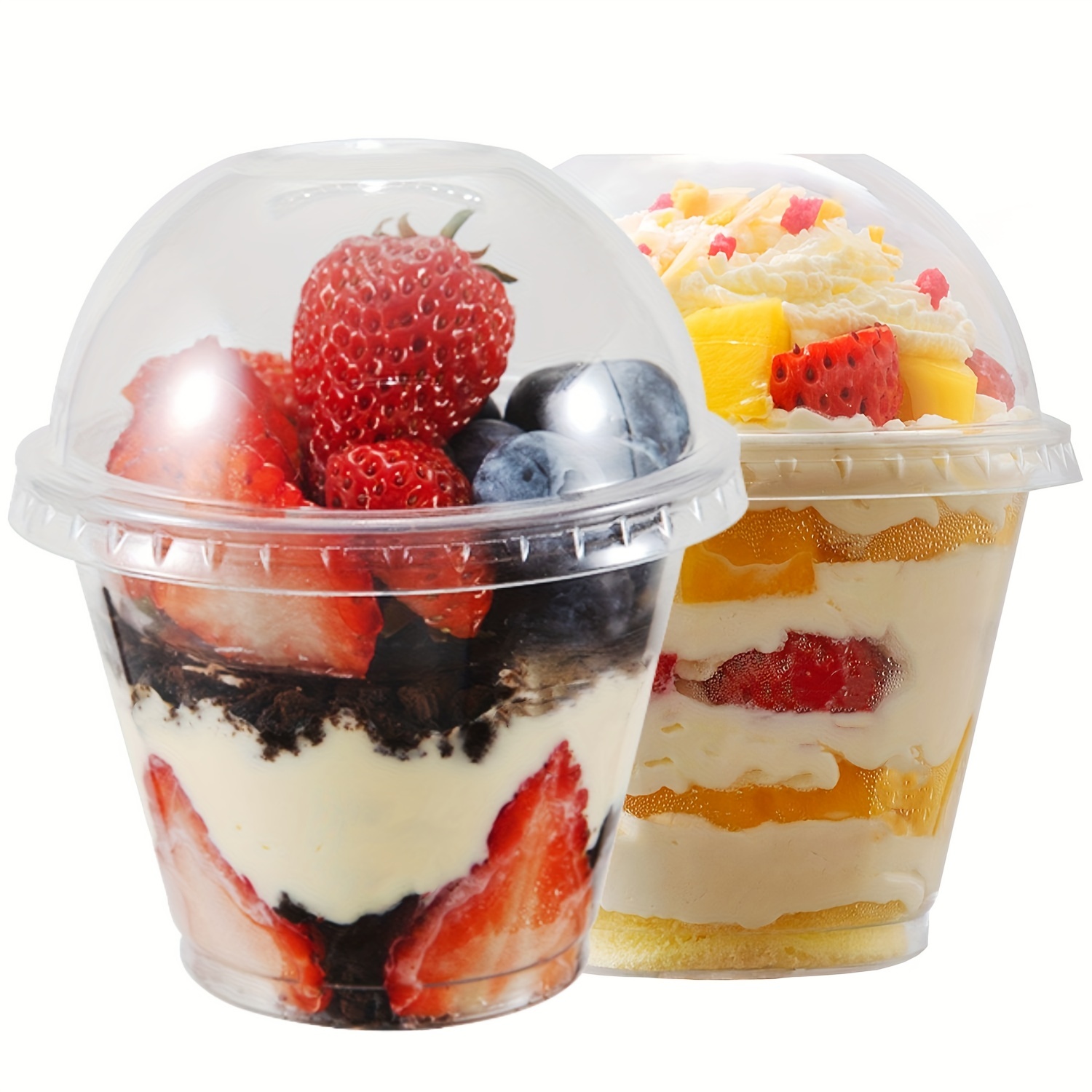 Dessert Cup With Lids Plastic Pudding Cups Ice Cream Cups - Temu