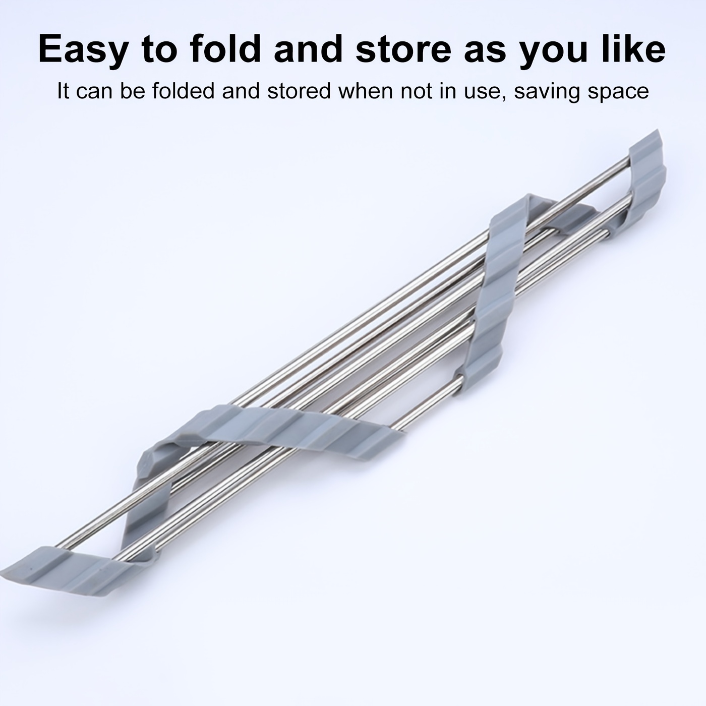 Roll Up Triangle Dish Drying Rack for Sink Corner Foldable Stainless Steel