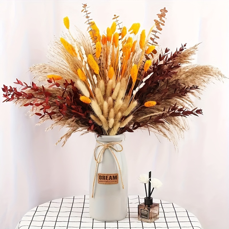 Faux Pampas Hairy Reed (h ) Faux Pampas Decorative Home - Temu