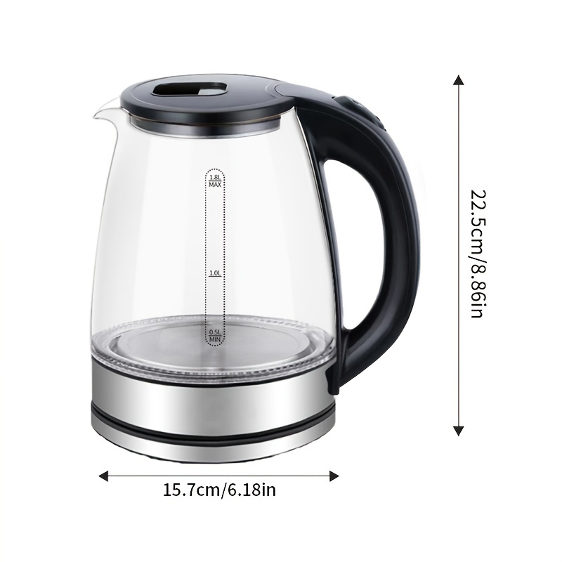 1pc Eu Plug Stainless Steel Electric Kettle, Large Capacity Anti-dry Boil  Kettle, 2l