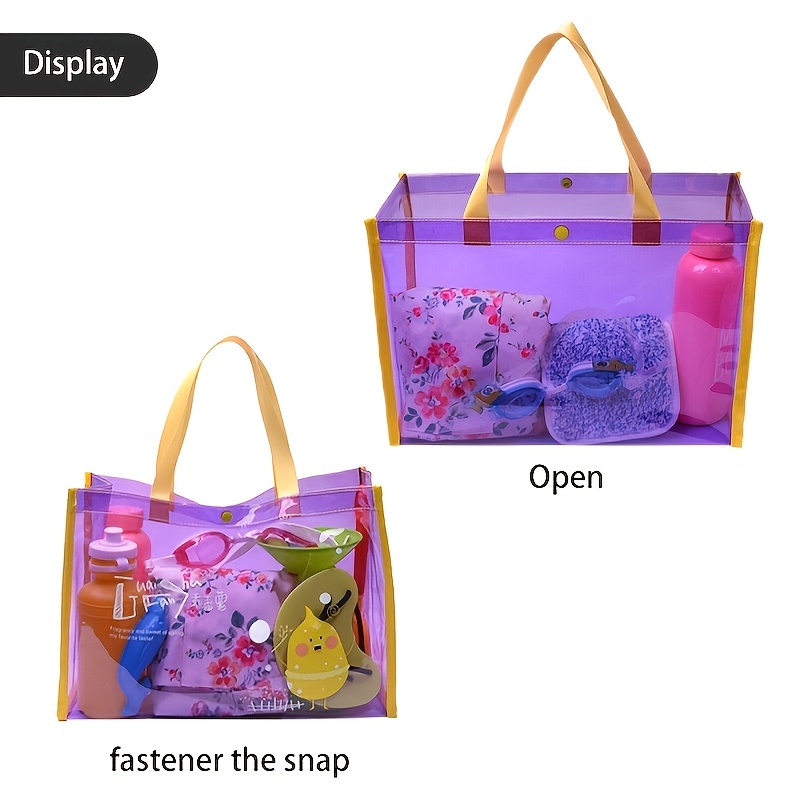 Clear Totes Bag Transparent Fashion Pvc Handbag - Temu