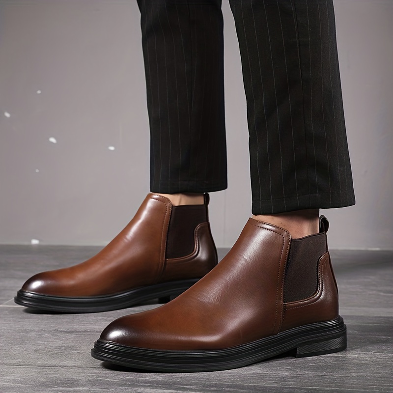 Botas Chelsea Cómodas Hombre, Zapatos Casuales Caminar, Botas Sin Cordones  - Calzado Hombre - Temu