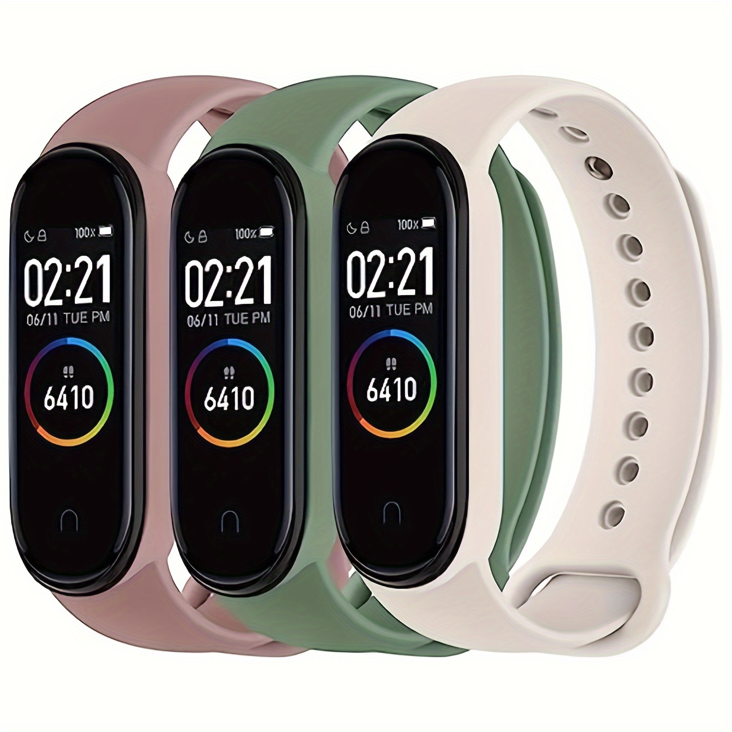 

3 Packs Replacement Bands For Xiaomi Mi Band 4 & Mi Band 3 Strap, Soft Tpu Sport Bands Bracelet Strap For Xiaomi Mi Band 4 & 3