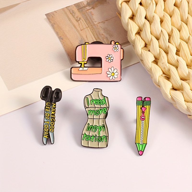 Cute Cartoon Scissors Badge Pin For Fashionable Jeans Bags - Temu
