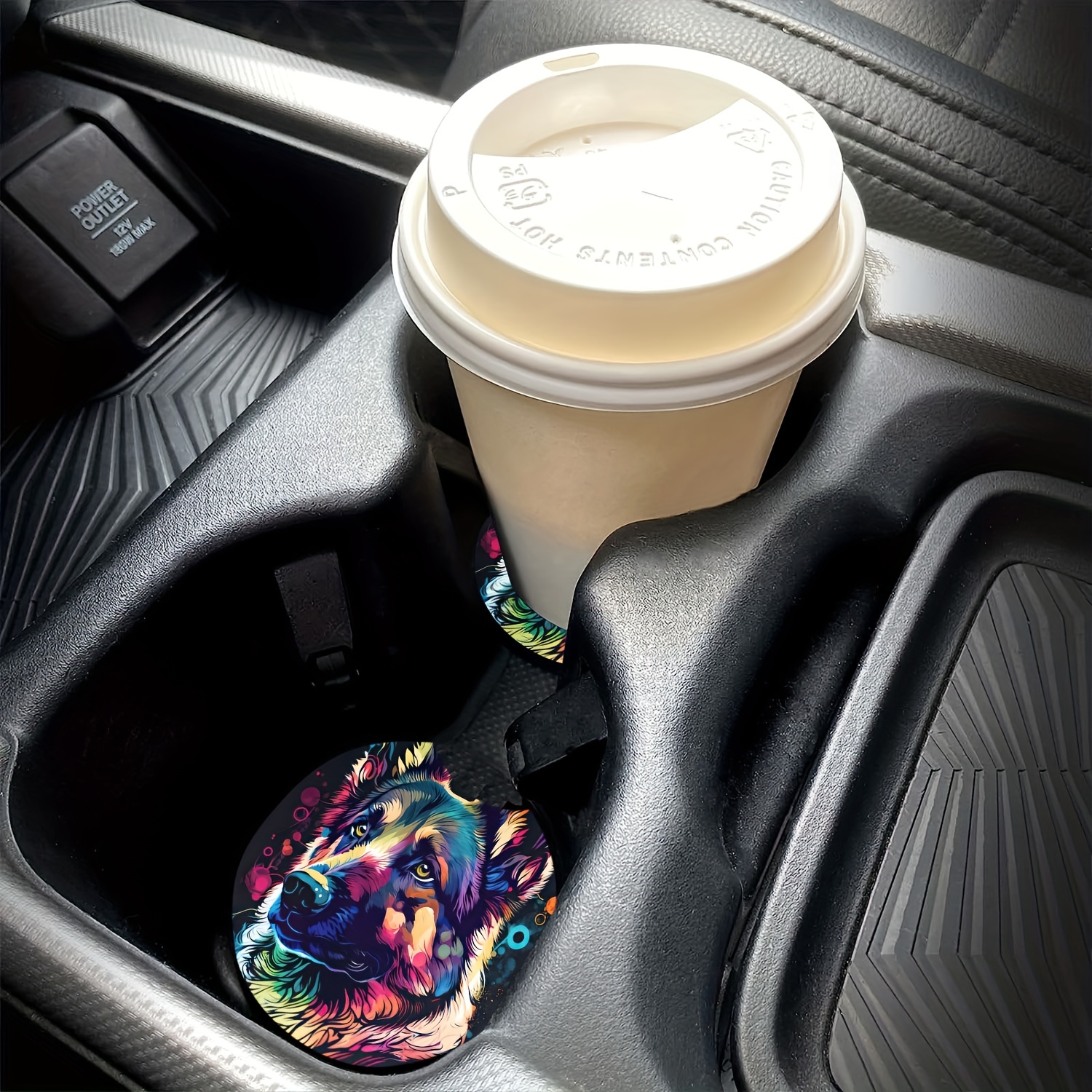 German Shepherd Style Cup Coaster For Car Suvs Trucks Cup - Temu