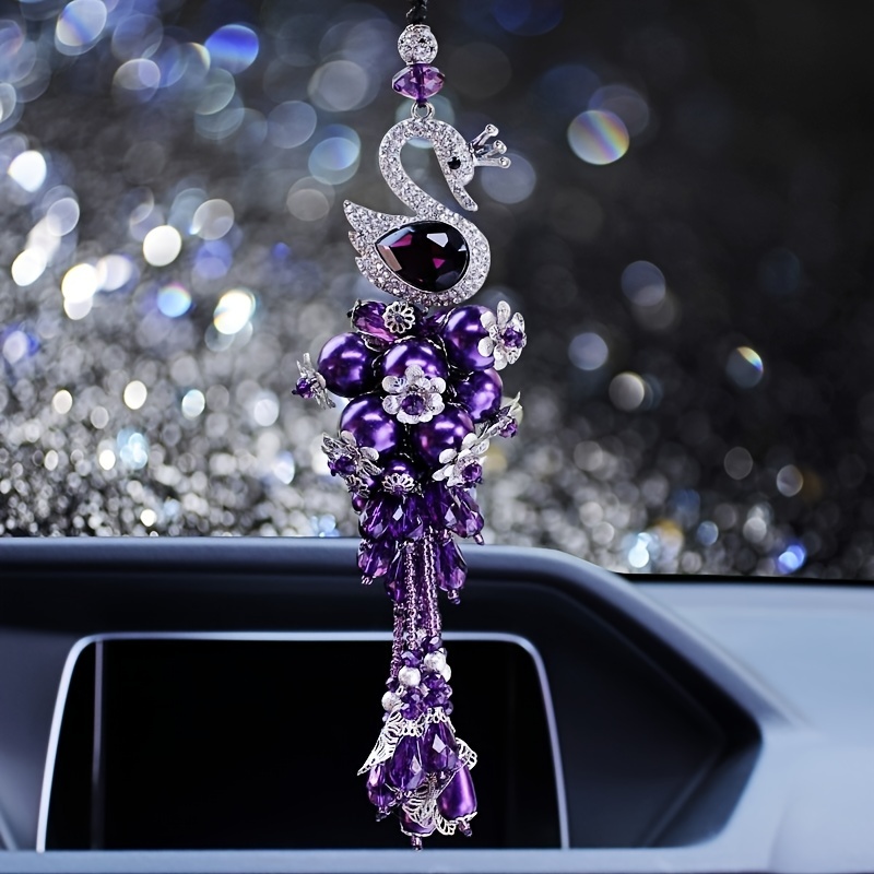 Acheter Pendentif de voiture en cristal 4 couleurs, strass de luxe,  ornements suspendus de voiture, accessoires de rétroviseur pour hommes  femmes filles, cadeaux nouveau