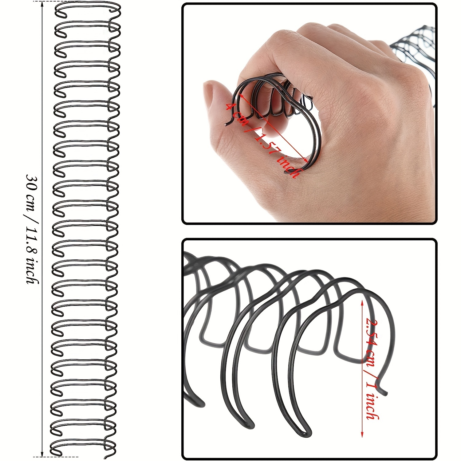 White 3:1 Double-Loop Wire Binding Combs