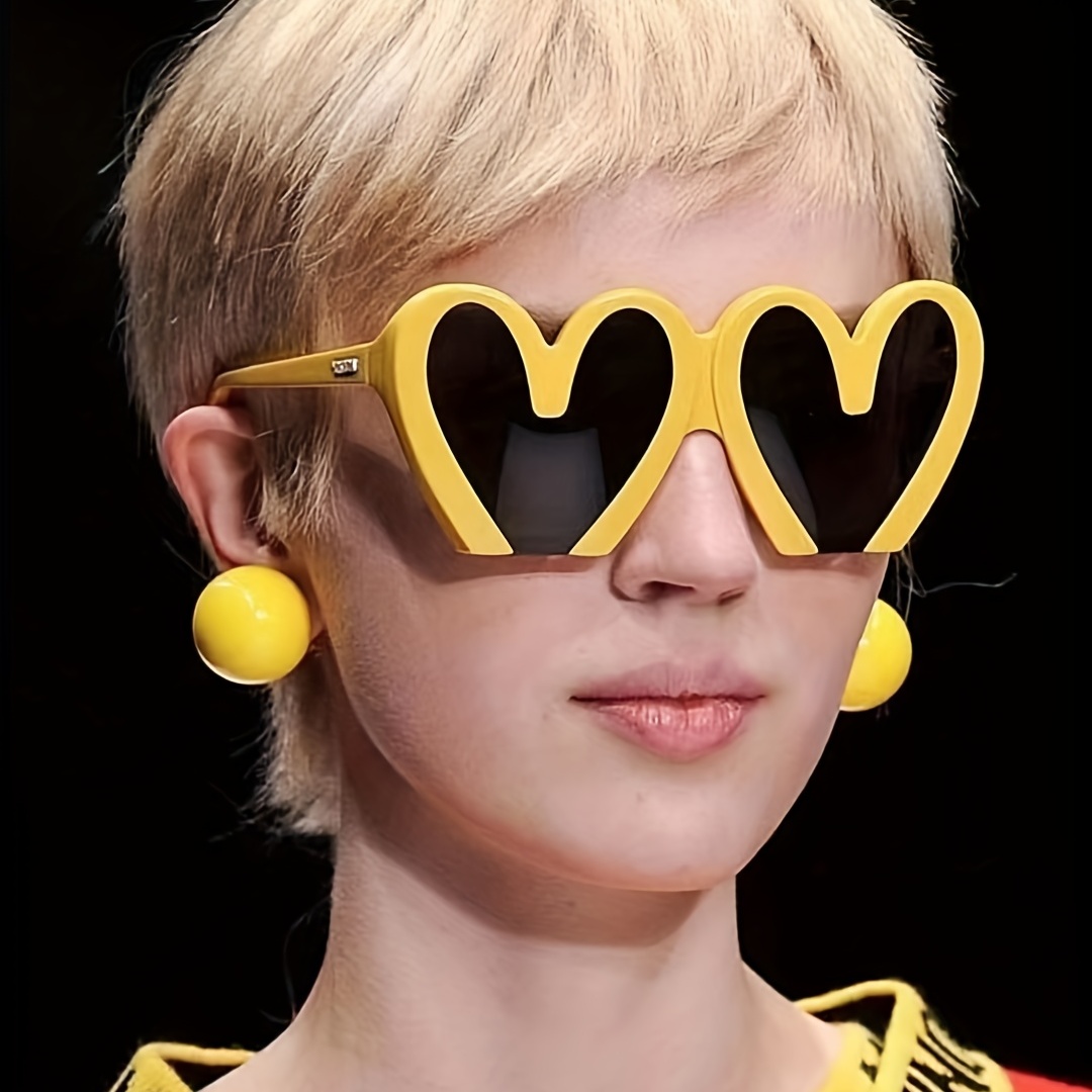 Love Heart Shape Sunglasses Fun Dress Party Festival Teen Glasses Color  Fashion