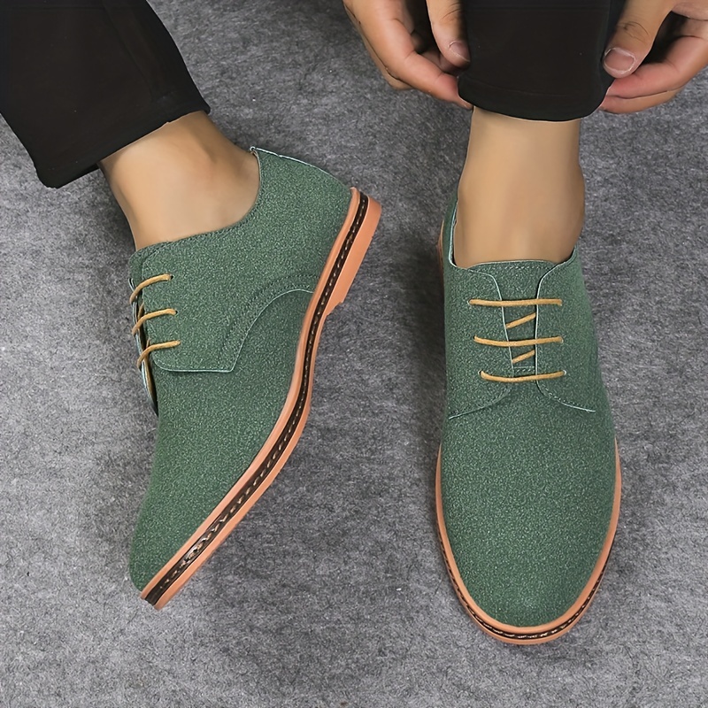 Mens green suede dress clearance shoes