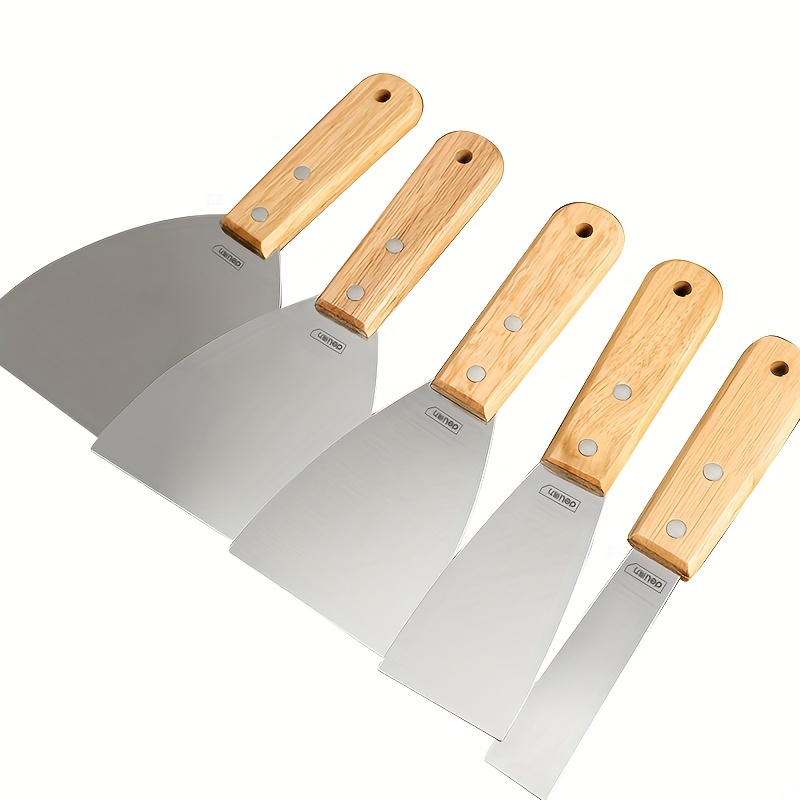 Putty Knife Scraper Knife Metal Scraper Tool for Drywall Finishing Plaster  Scraping Decals and Wallpaper 4 Sizes
