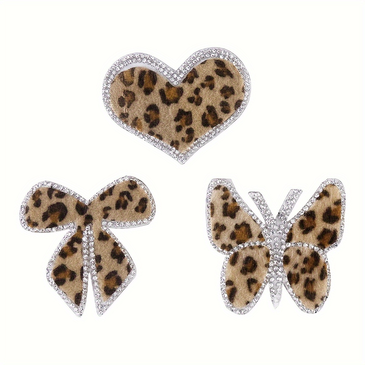 Leopard Heart Iron On Patches Vinyl Film Diy Sewing Crafts Clothes