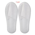 5-pack Disposable Slippers, Spa Slippers For Women And Man, Non Slip Slippers For Spa Hotels Travel