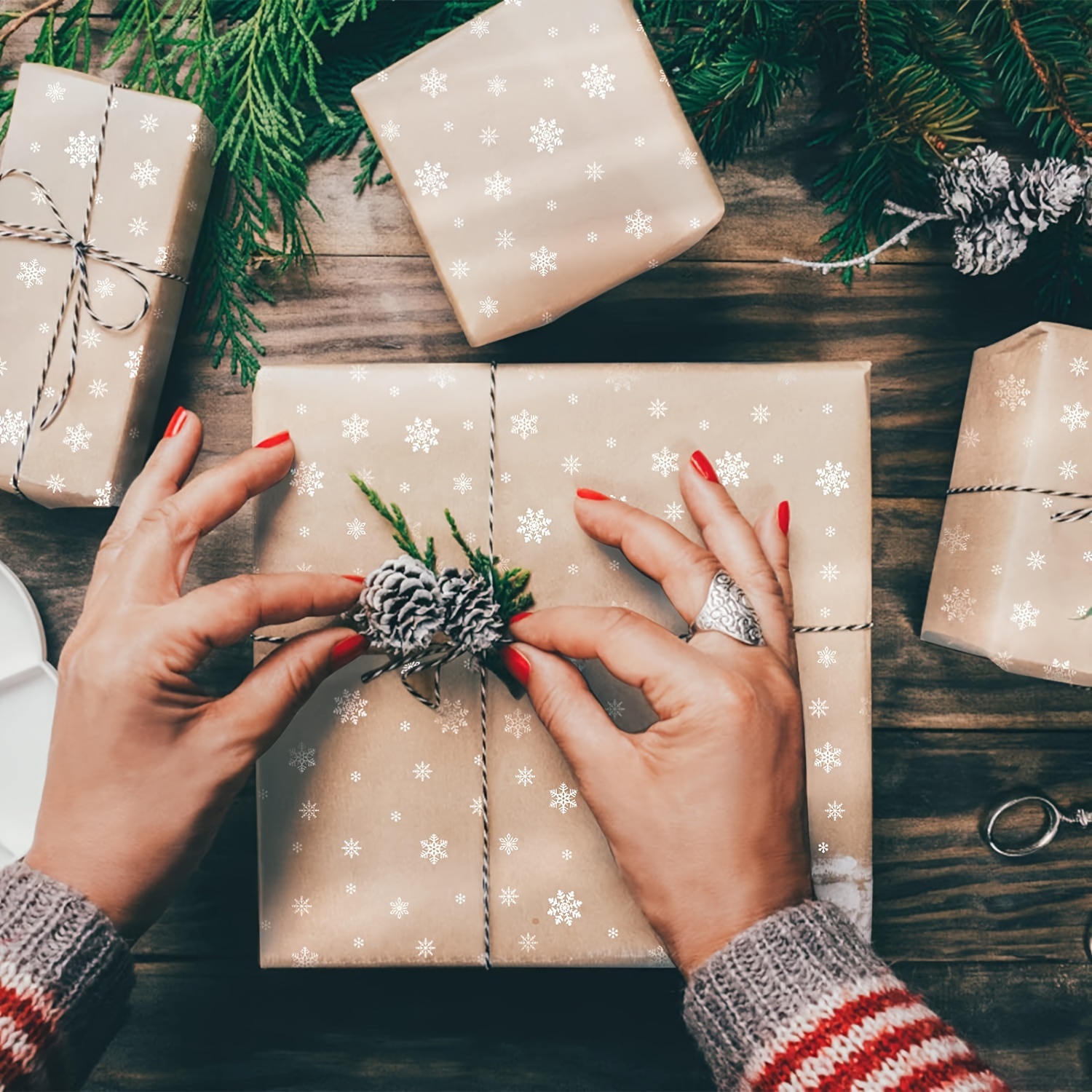  Silver Snowflake Tissue Paper for Gift Wrapping