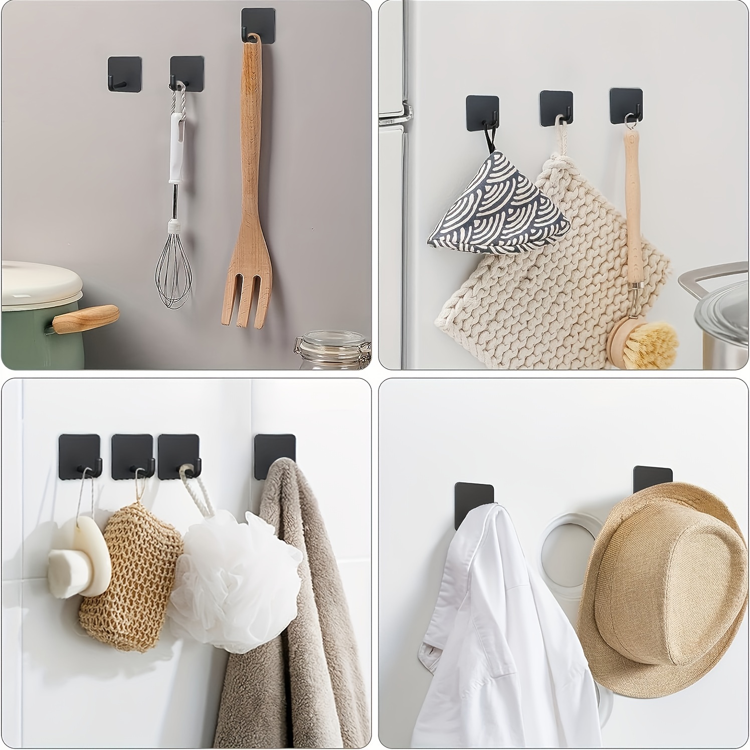 Adhesive Hooks Heavy Duty Stick On Wall Hooks Towel Hooks - Temu