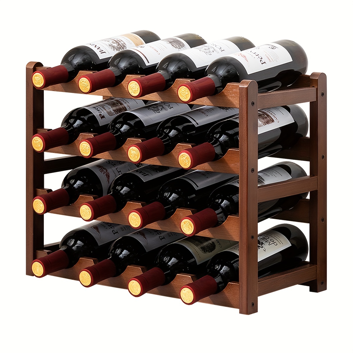 Countertop Wine Rack, Metal Wooden Bottom Red Wine Wine Glass Upside Down  Rack, Restaurant Bar Wine Rack Decoration, Wine Bottle Holder - Temu United  Arab Emirates