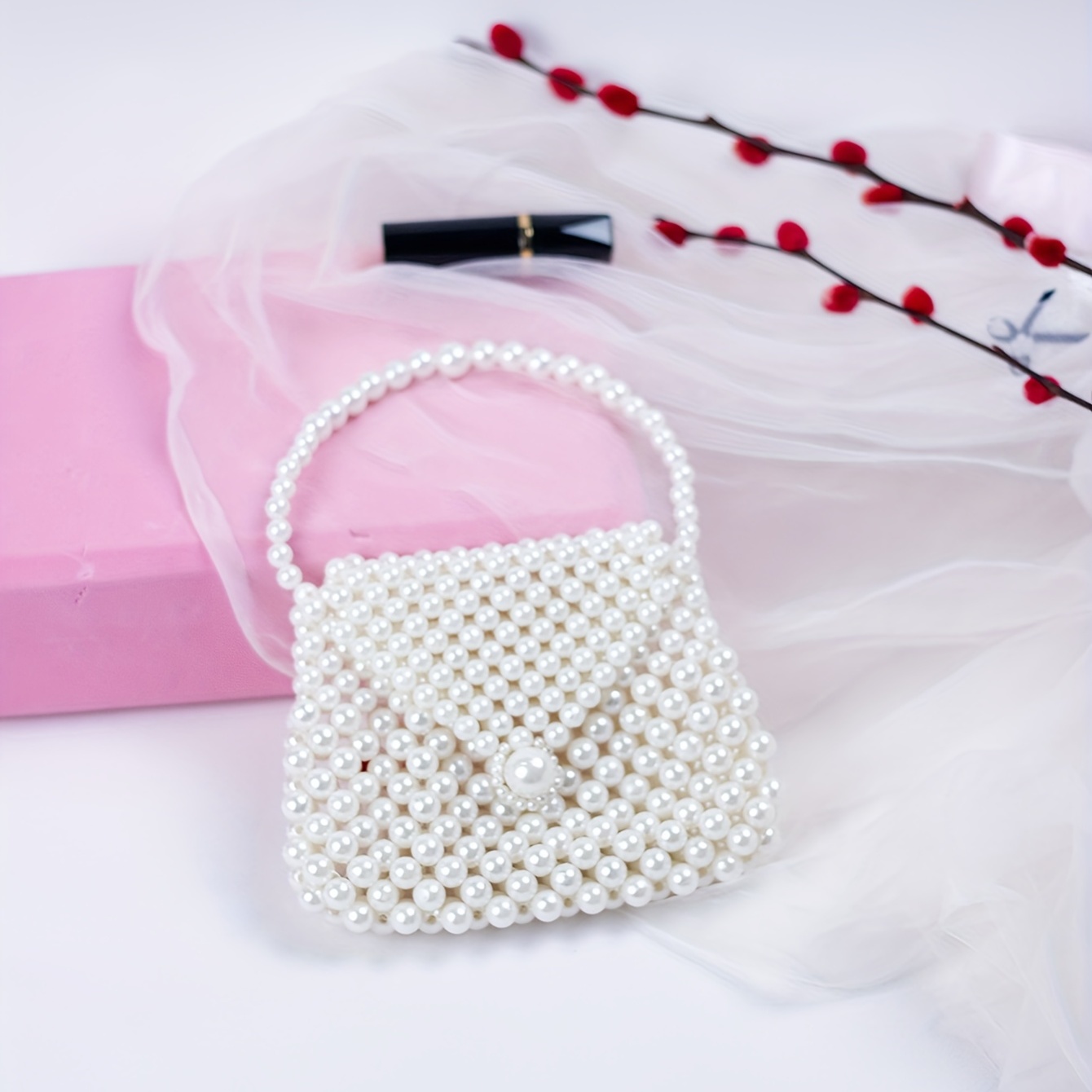 Brand Pearl Evening Bag for Women New Shoulder Bag Summer Lipstick Bag  Fashion Handbag Designer Purse Crossbody Bag Cute Satchel