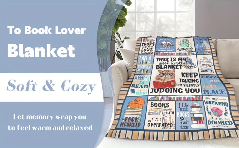 Book Lovers Gifts, Gifts for Book Lovers, Book Lovers Blanket 60x50,  Bookish Gifts, Gifts for Readers Book Lovers Women, Book Club Gifts,  Bookworm Gifts, Book Readers Gifts, Book Lovers Gift Ideas 